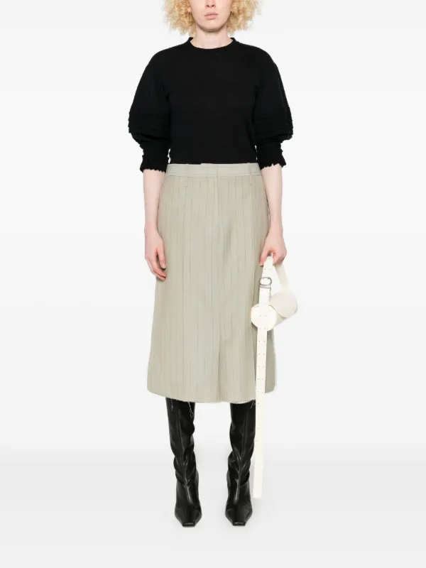 Jil Sander プリーツスリーブ トップ | ブラック | FARFETCH JP
