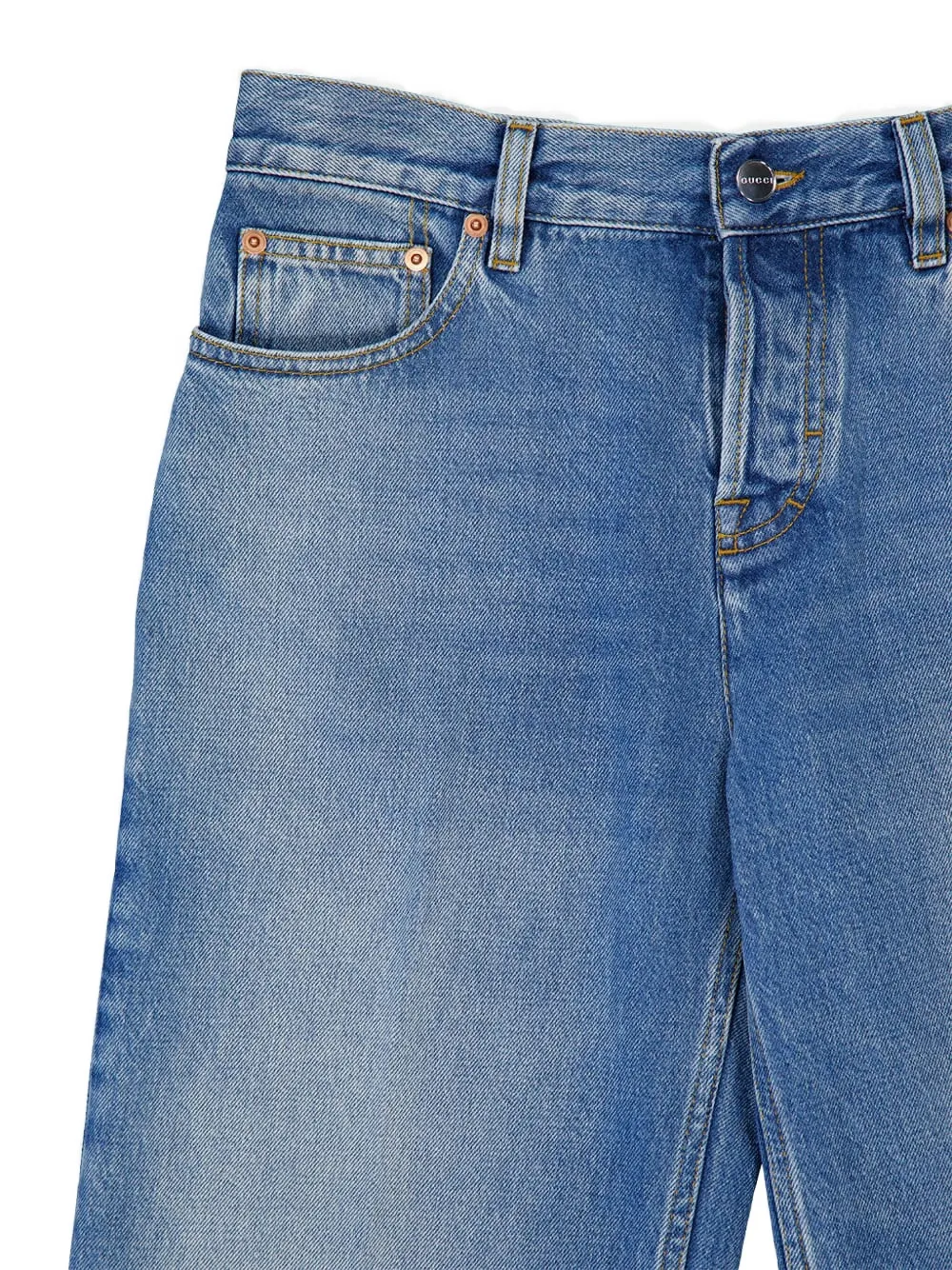 Gucci Straight-leg Denim Trousers In Blue