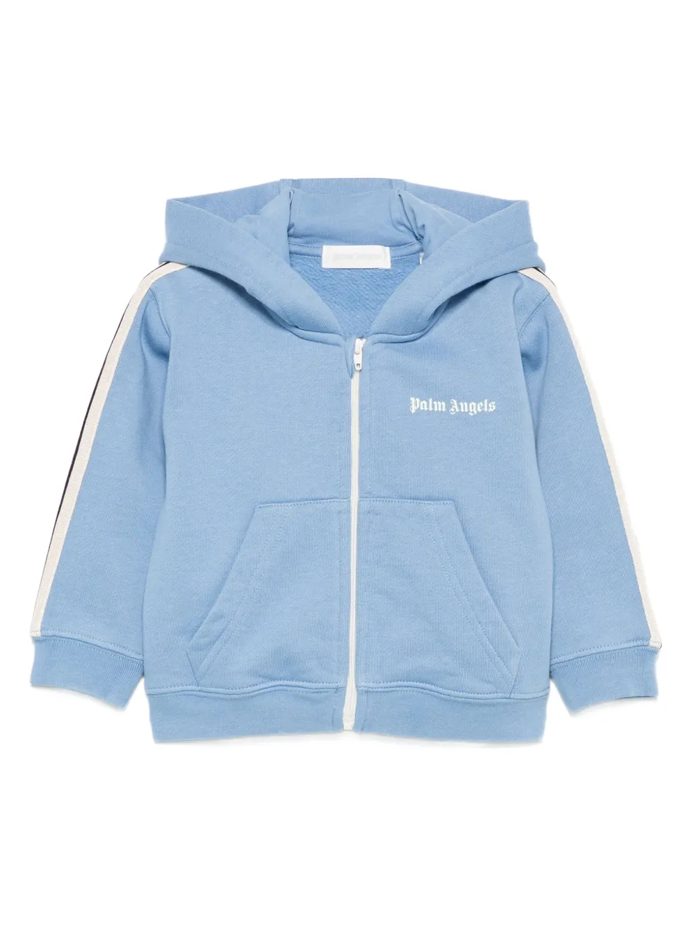 Palm Angels Kids Hoodie met gestreept detail Blauw