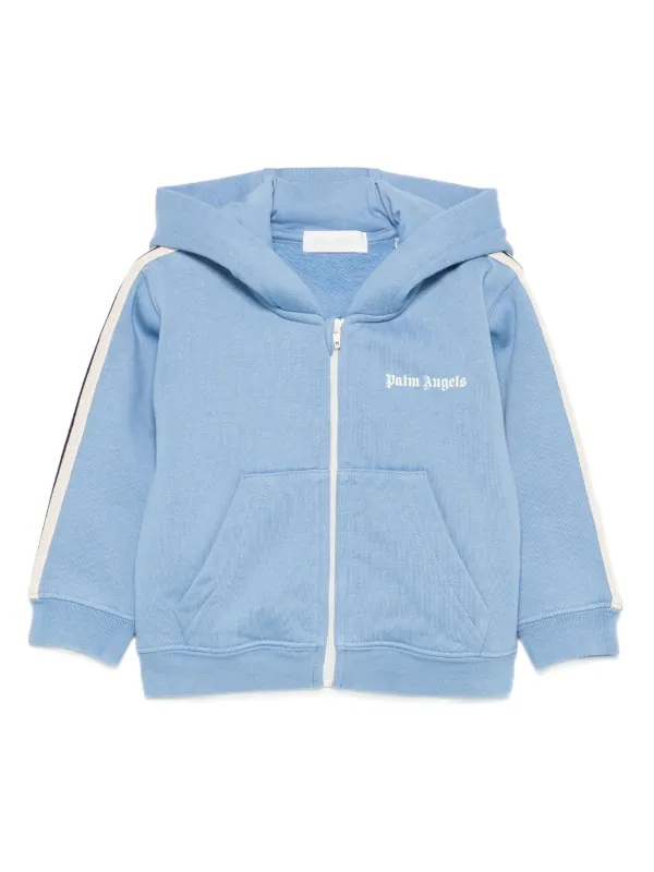 Palm Angels Kids stripe-detail Hoodie Blue FARFETCH IN