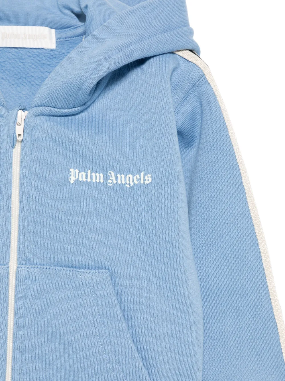Palm Angels Kids stripe-detail Hoodie Blue FARFETCH IN