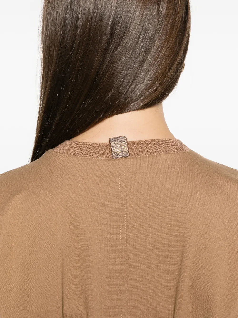 Fabiana Filippi Belted Batwing Blouse In Brown
