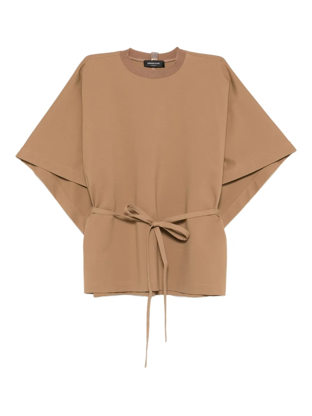 Fabiana Filippi belted batwing blouse Bruin