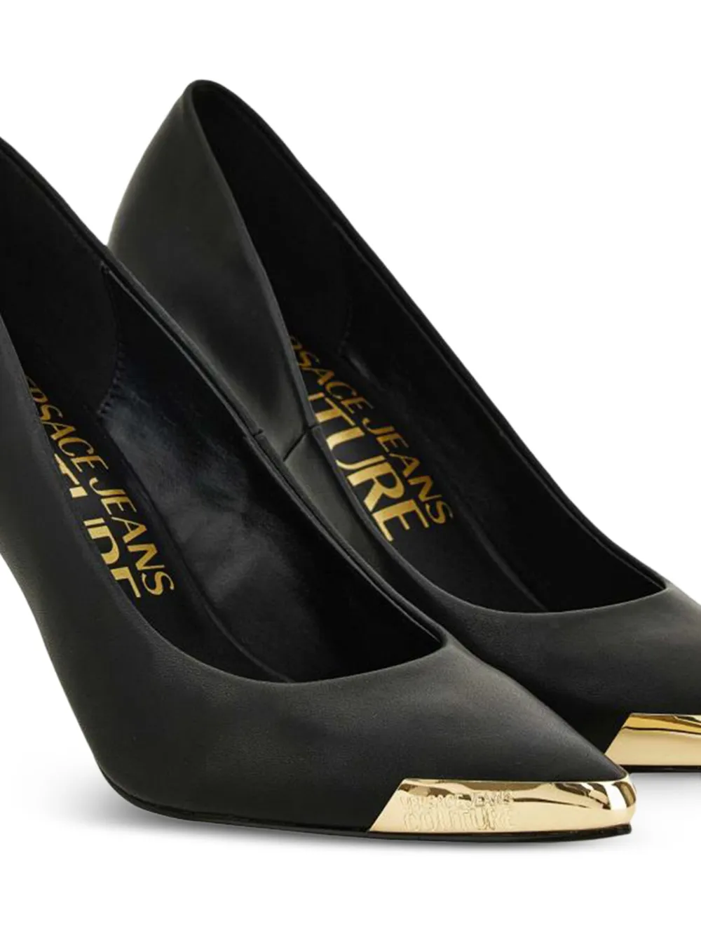 Versace Jeans Couture 85MM metallic-toe pumps | Heeled Pumps | Image 2