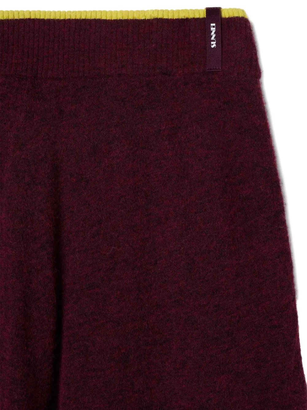 Sunnei Elastic-waistband Knit Trousers In Red