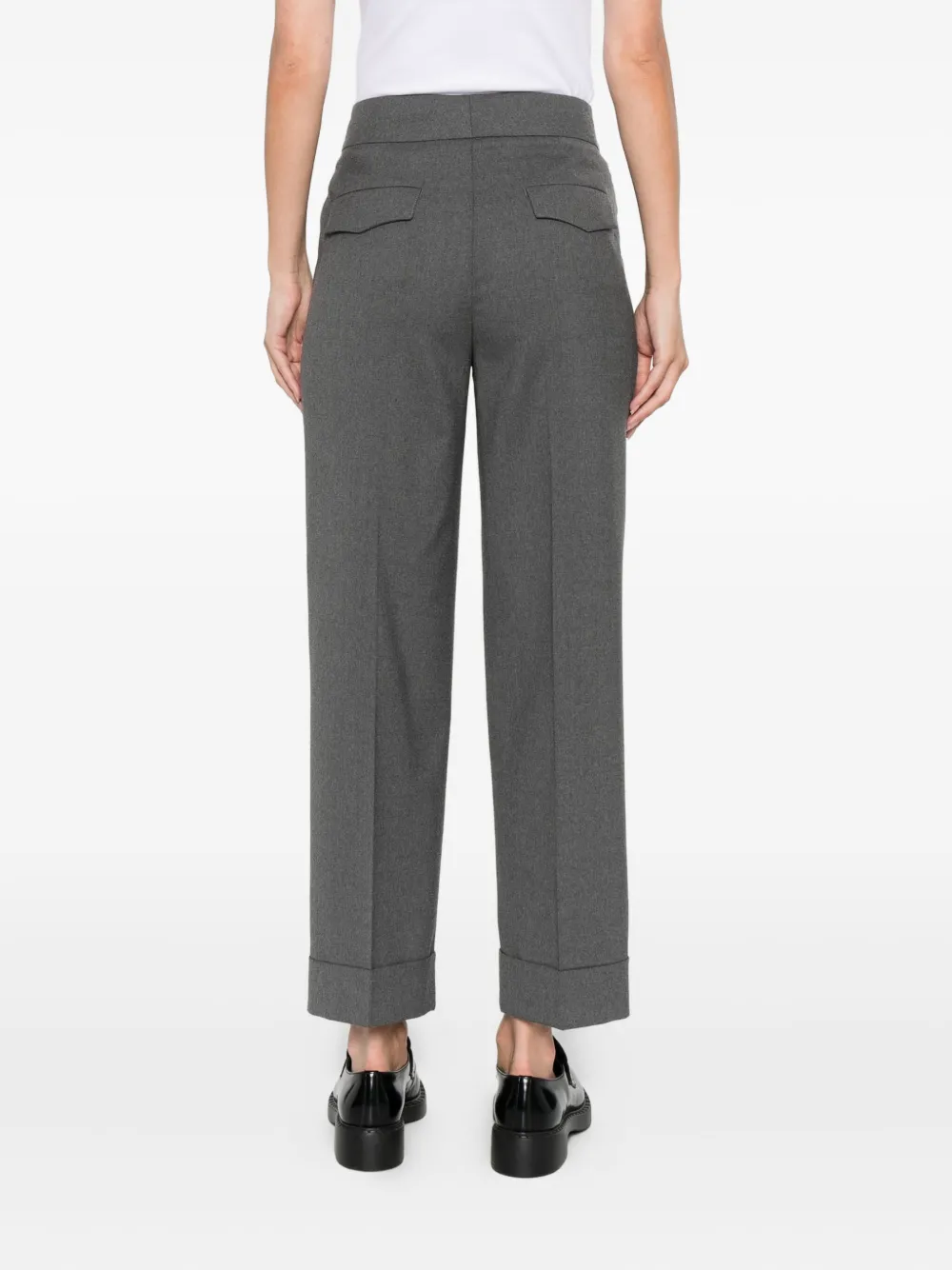 Peserico cuffed trousers Grijs
