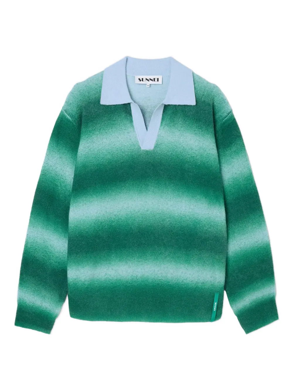 Sunnei ombré polo-collar sweater | Green | Image 1