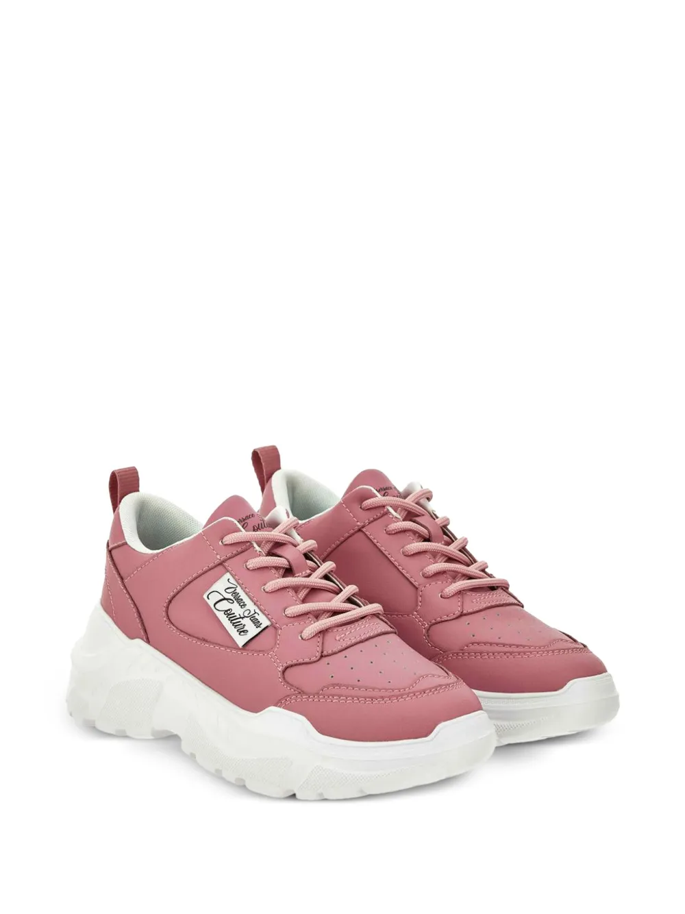 Versace Jeans Couture Chunky sneakers met logo-label - Roze
