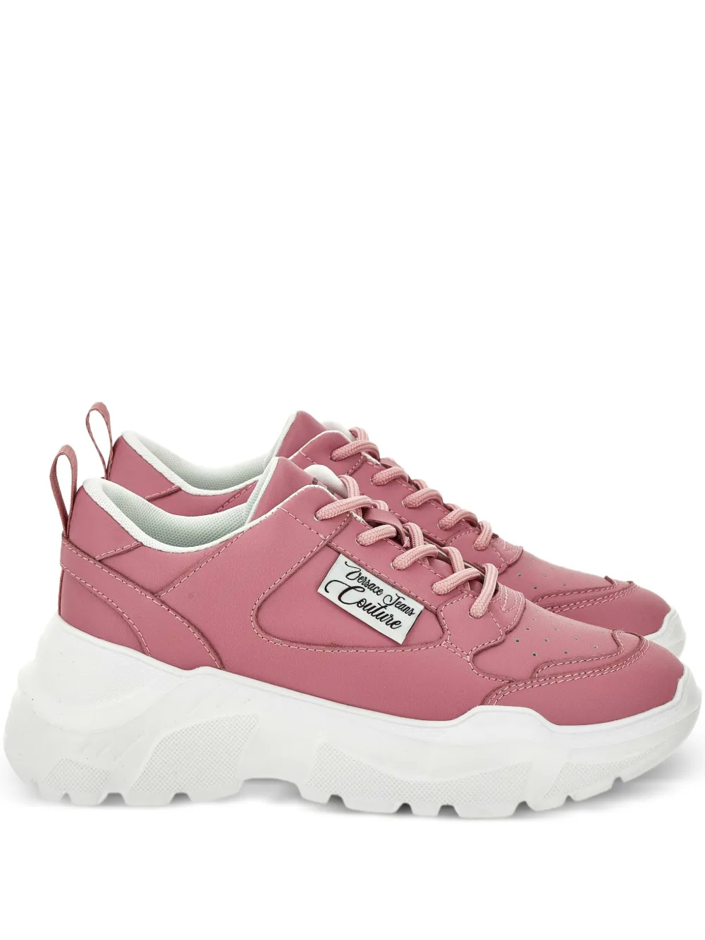 Versace Jeans Couture Logo-label Chunky Sneakers In Pink
