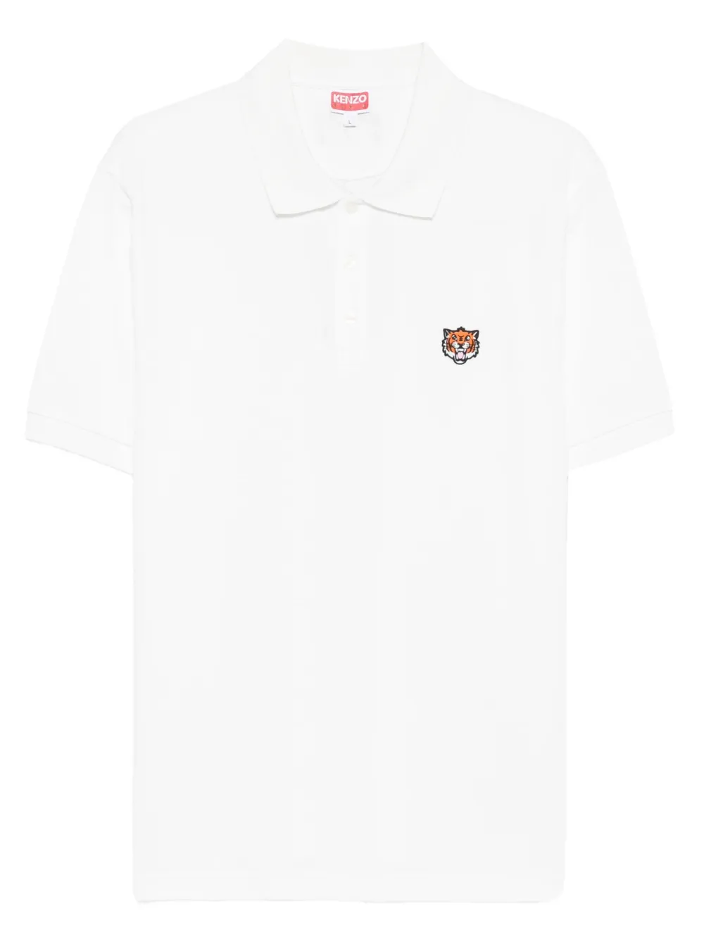 Kenzo Poloshirt met geborduurde tijger Wit