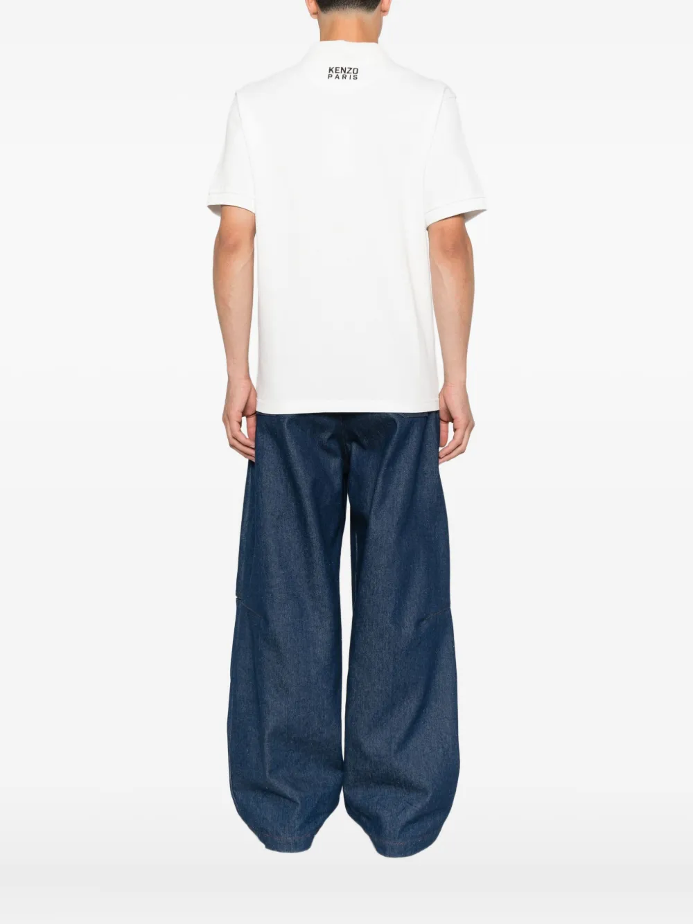 Kenzo Poloshirt met geborduurde tijger Wit