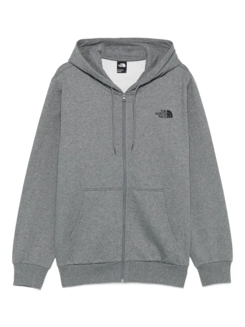 The North Face hoodie zippé à logo brodé