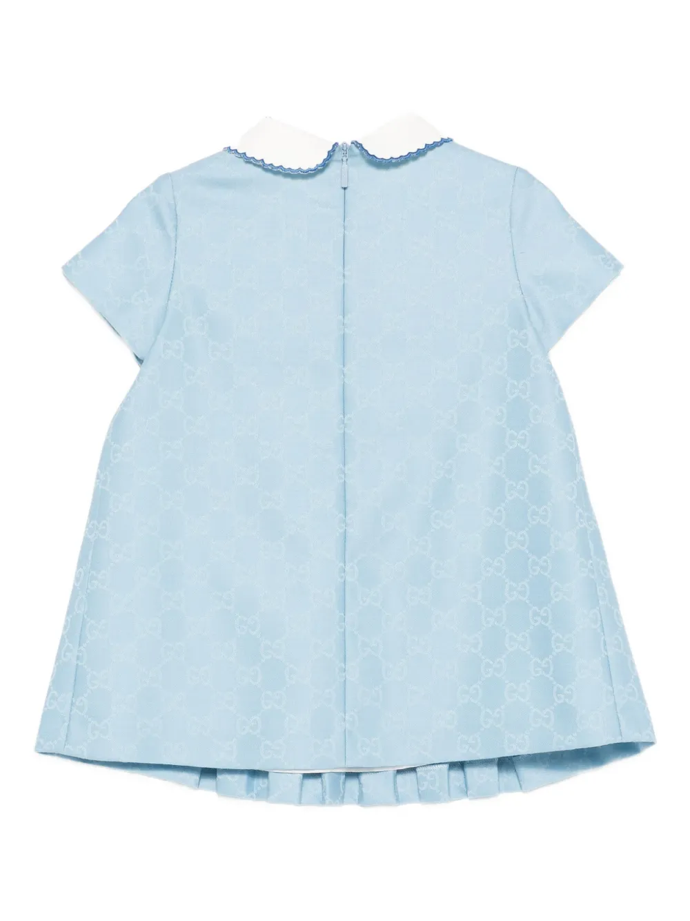 Gucci Kids Jumbo GG jurk met geplooid detail - Blauw