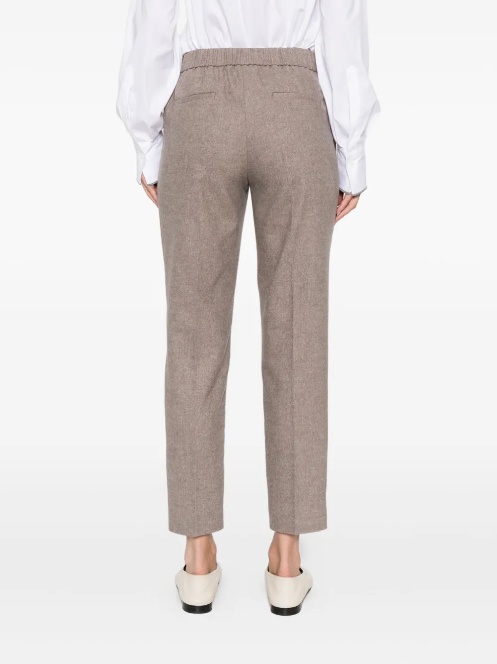 Peserico elastic-waist trousers Beige
