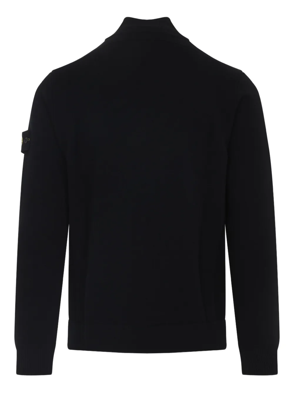 Stone Island Vest met logopatch en rits Zwart