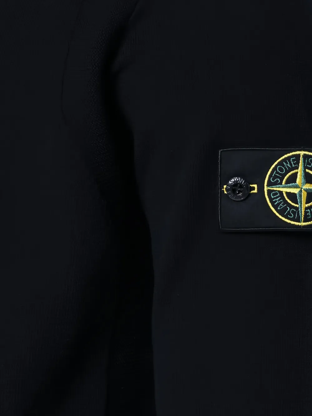 Stone Island Vest met logopatch en rits Zwart