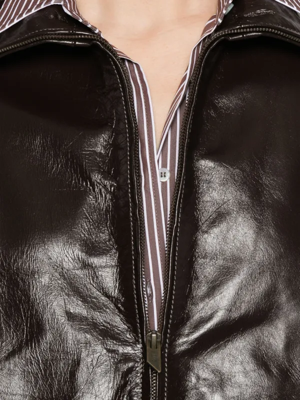 レザージャケット・コート SALVATORE SANTORO Women Leather Jackets 47084 DCAMEL Brown Salvatore Santoro Dark Brown Leather Casual Jacket In Vage