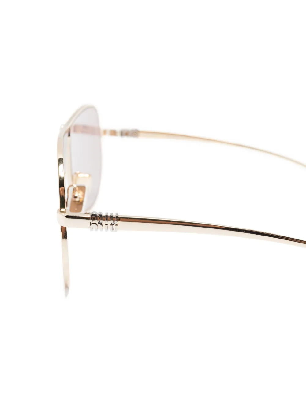 Miu Eyewear oversized-shape sunglasses Goud