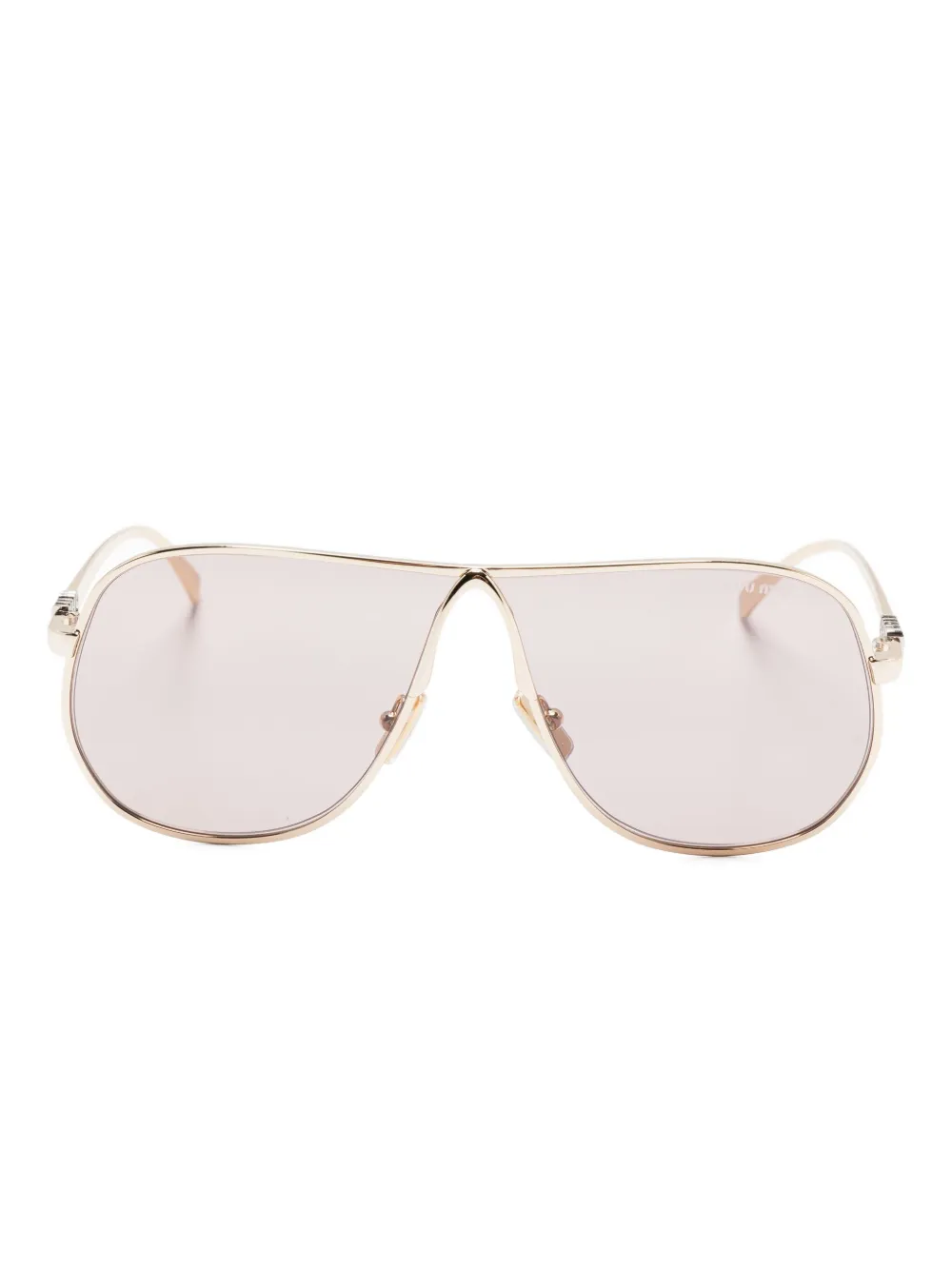 Miu Eyewear oversized-shape sunglasses Goud