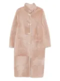 Simonetta Ravizza single-breasted shearling coat - Pink