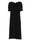 Chloé puff-sleeve button-front midi dress - Black