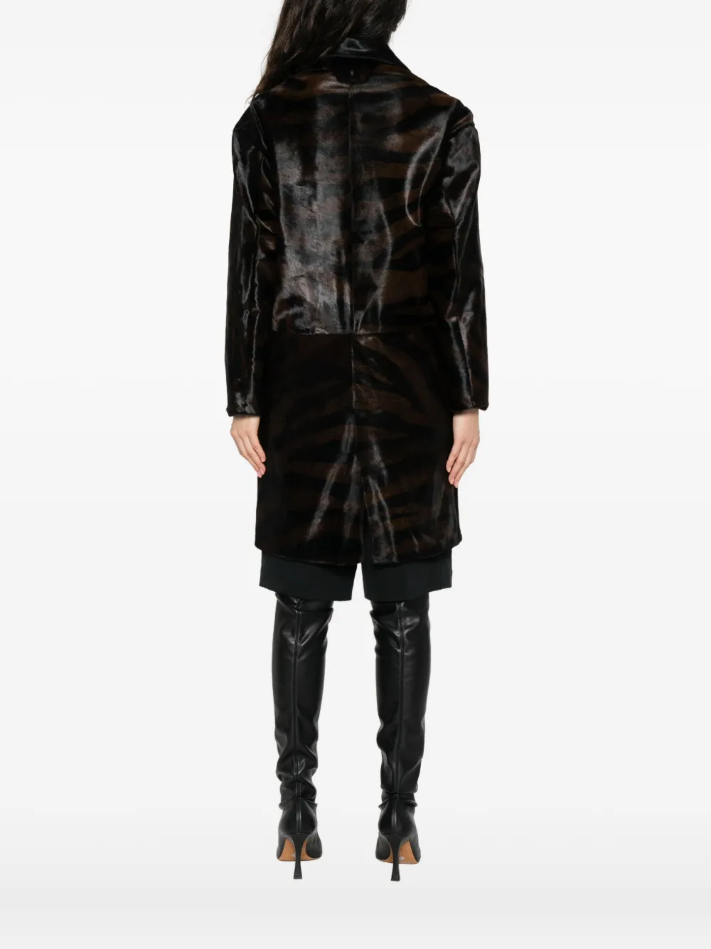 Salvatore Santoro Lammy coat met knoopsluiting Zwart
