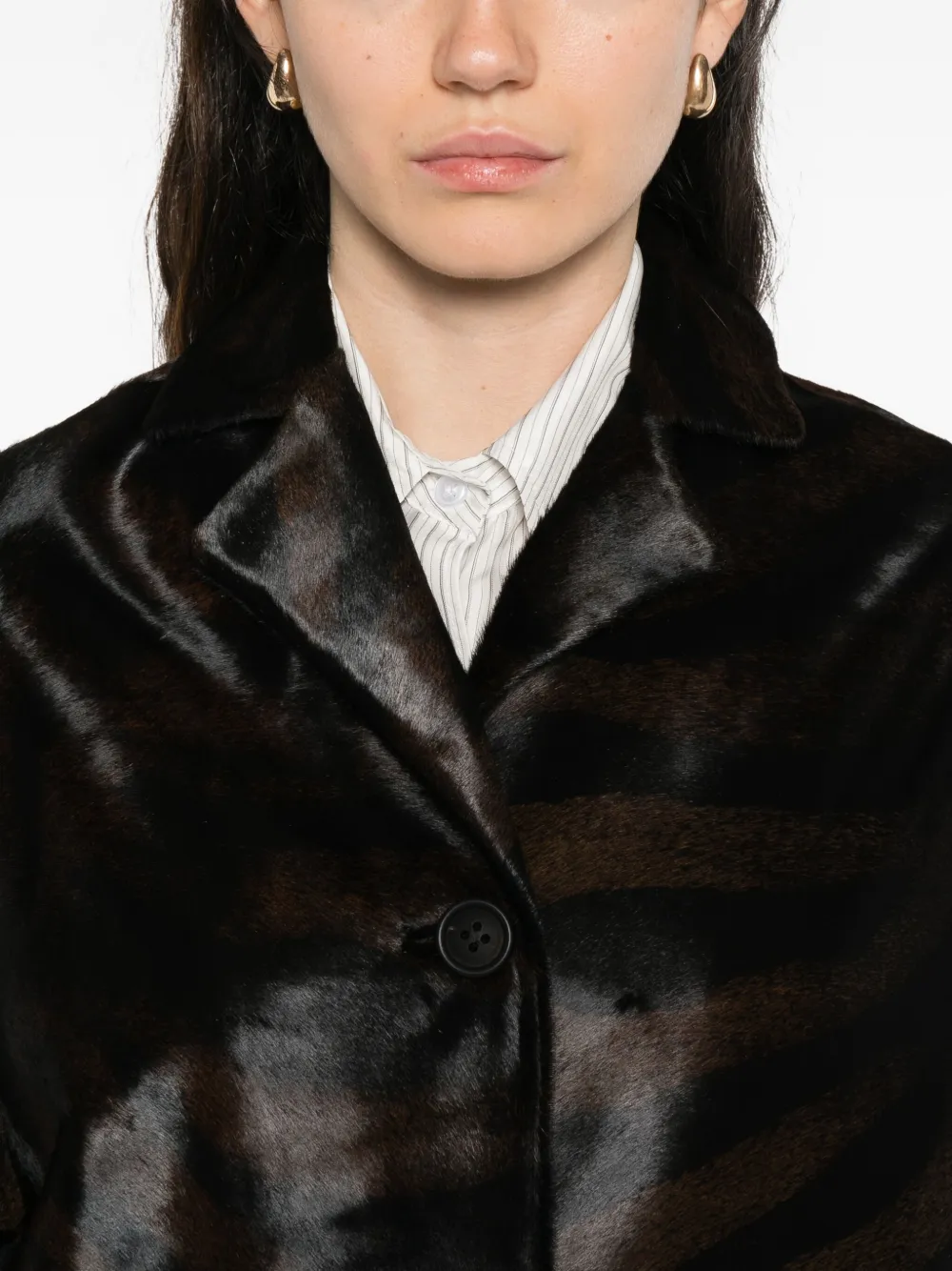 Salvatore Santoro Lammy coat met knoopsluiting Zwart