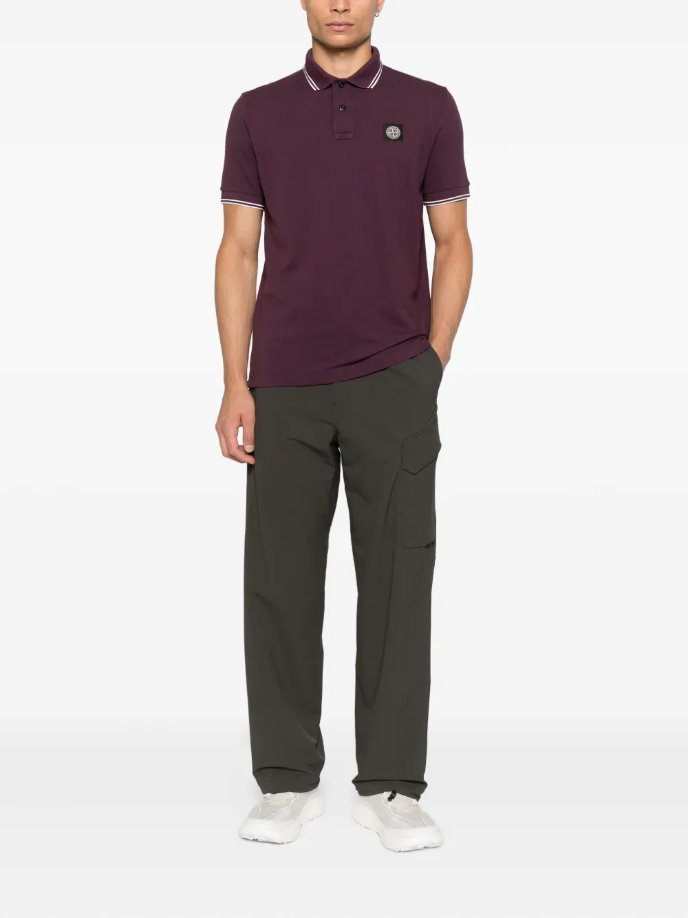 Stone Island Poloshirt met Compass-patroon - Rood
