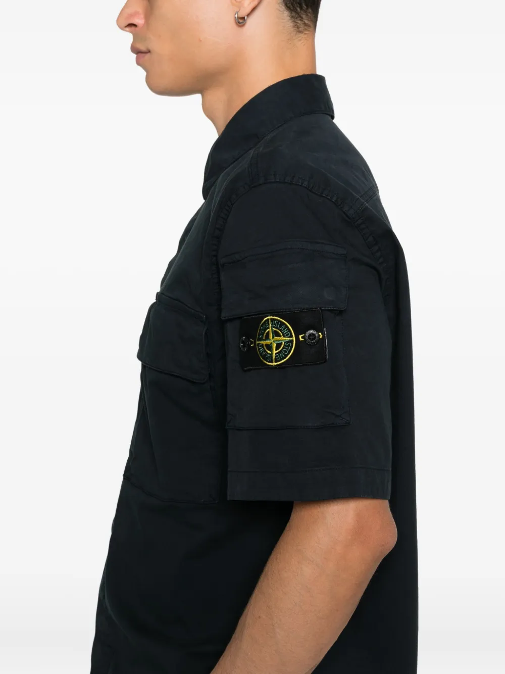 Stone Island Twill overhemd Blauw