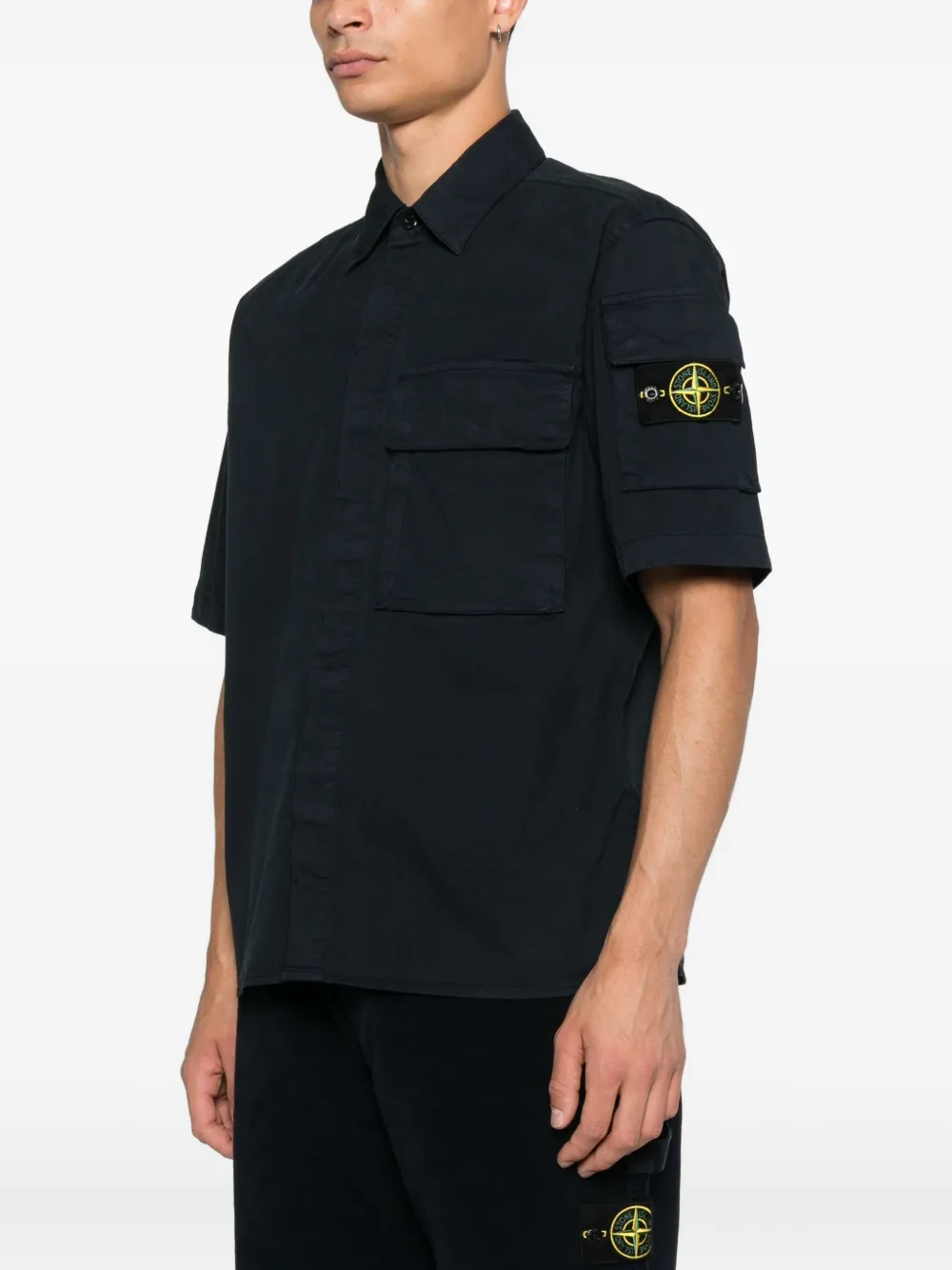 Stone Island Twill overhemd Blauw