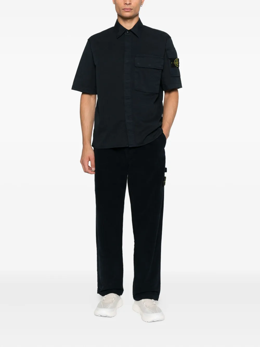 Stone Island Twill overhemd - Blauw