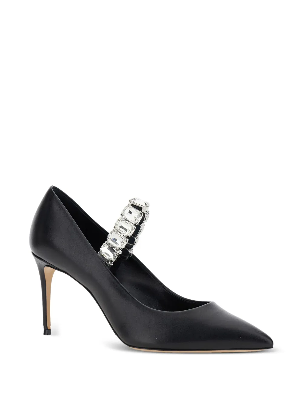 Casadei 100mm crystal-embellished pumps Black