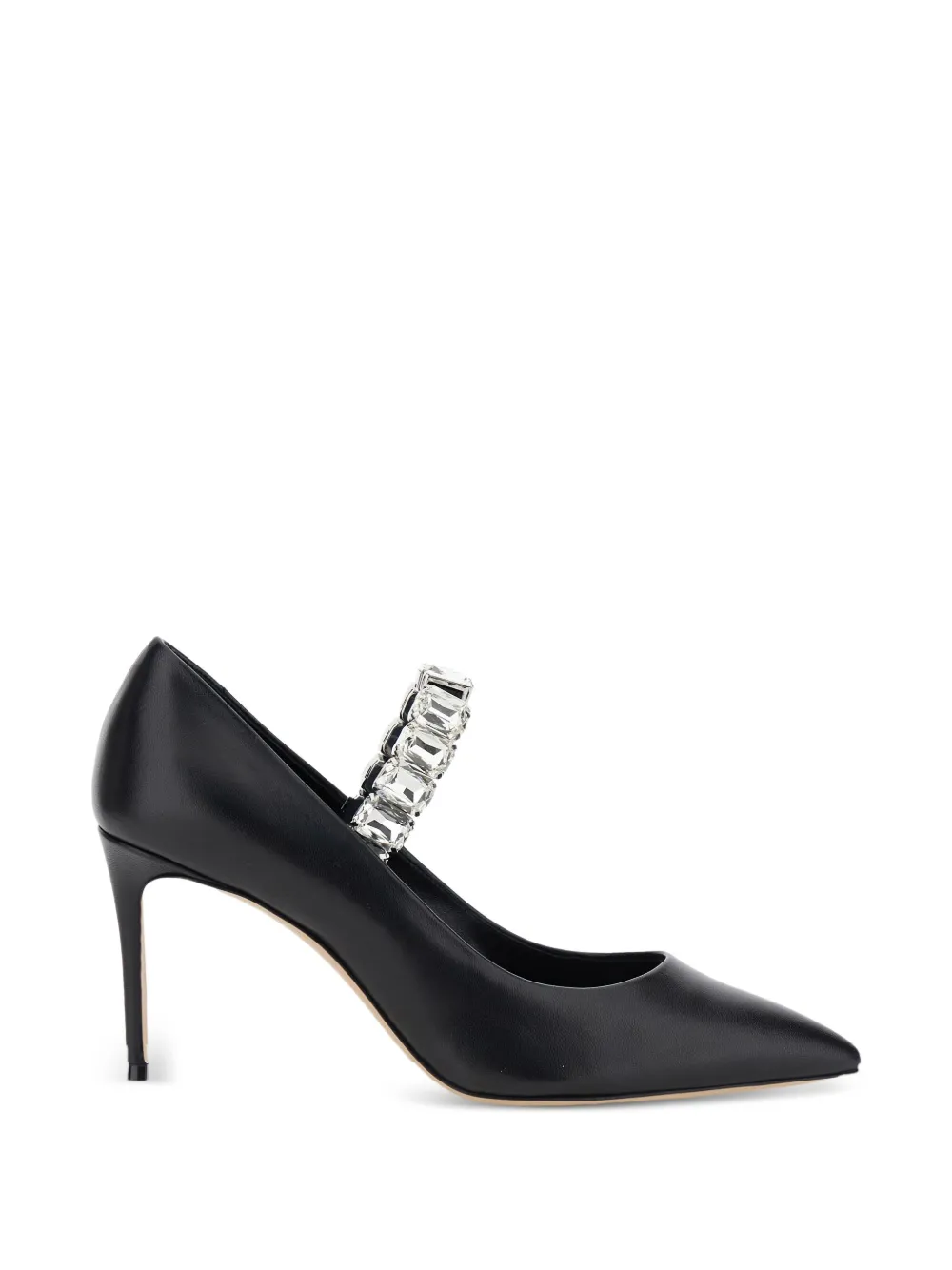 Casadei 100mm crystal-embellished pumps Black