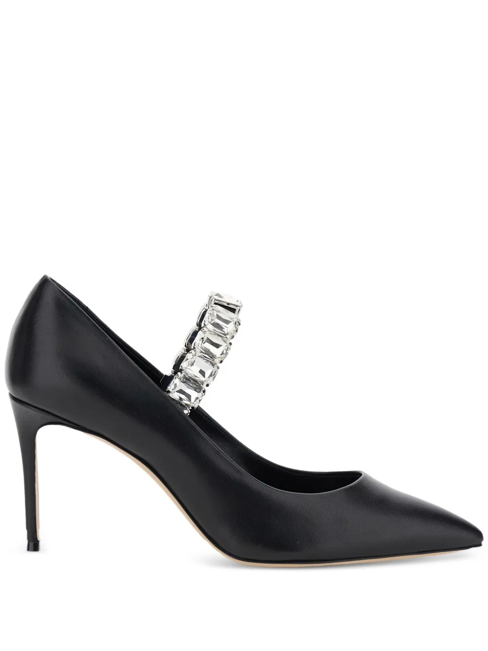 Casadei 100mm crystal-embellished pumps Black