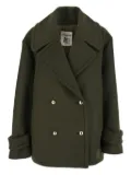 Semicouture double-breasted button peacoat - Green
