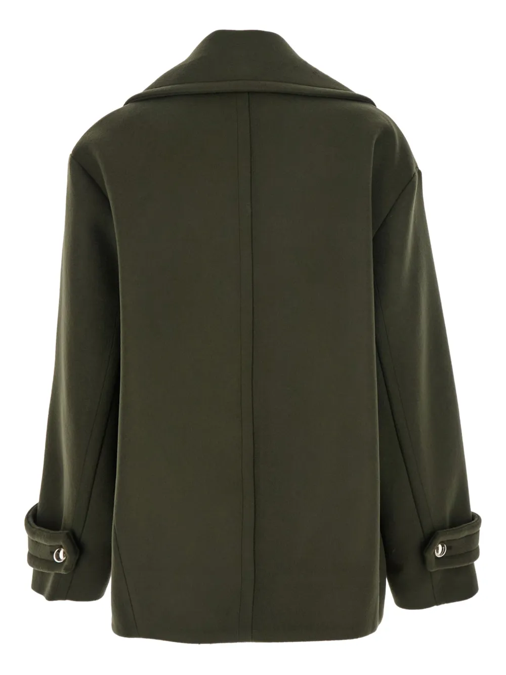 Semicouture double-breasted button peacoat Groen