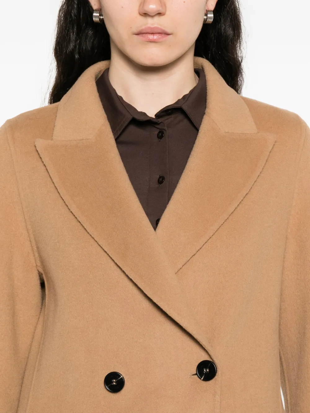 ERMANNO FIRENZE Jas met dubbele rij knopen Beige
