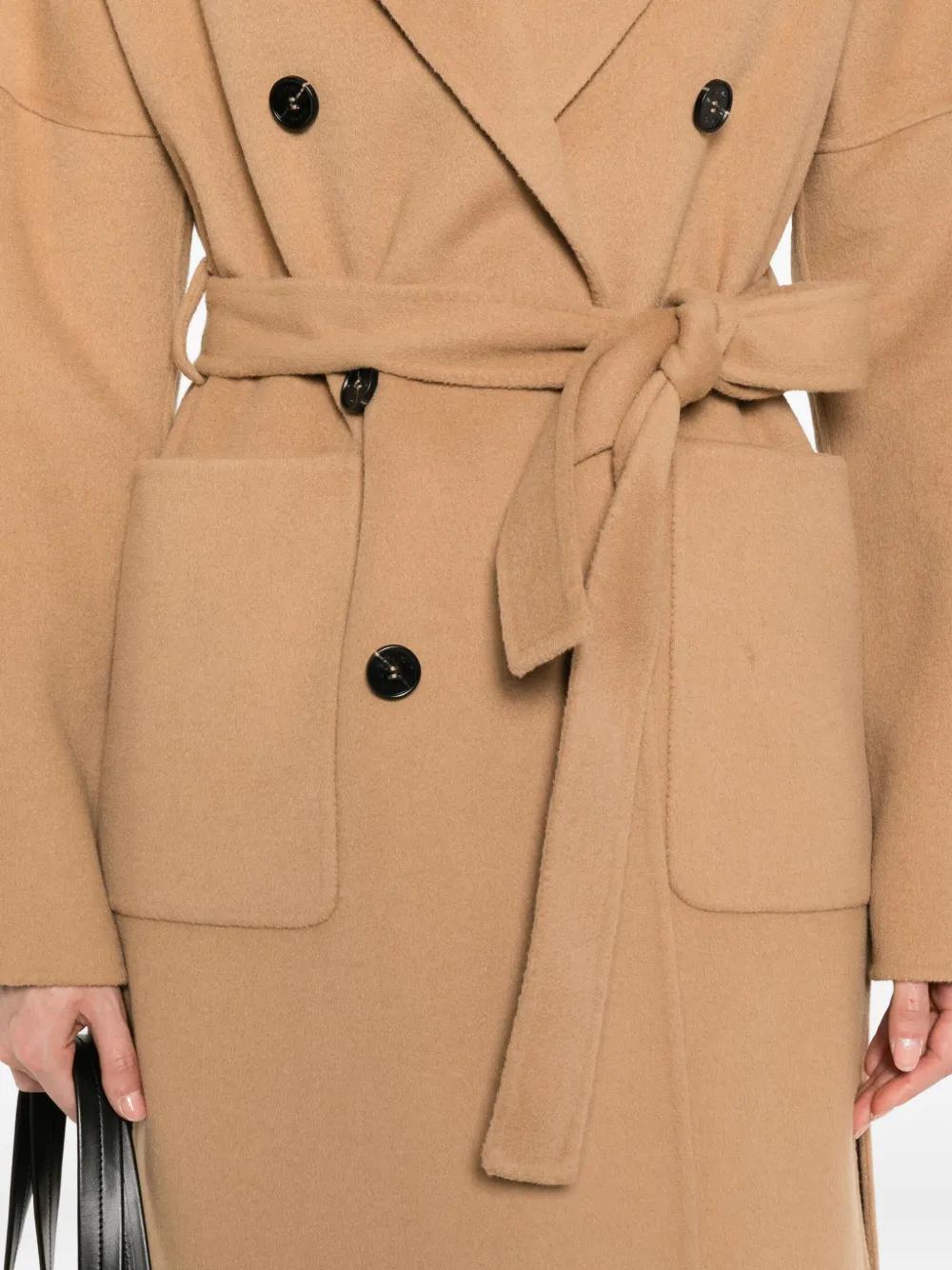 ERMANNO FIRENZE Jas met ceintuur Beige
