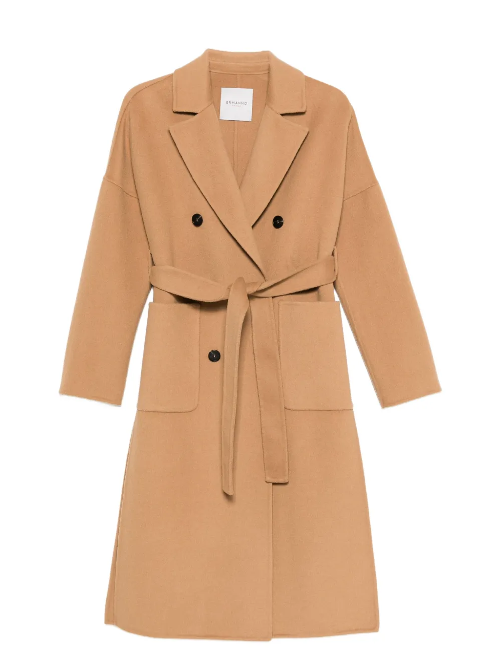 ERMANNO FIRENZE Jas met ceintuur Beige