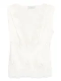 ERMANNO FIRENZE lace-trimmed sleeveless top - White