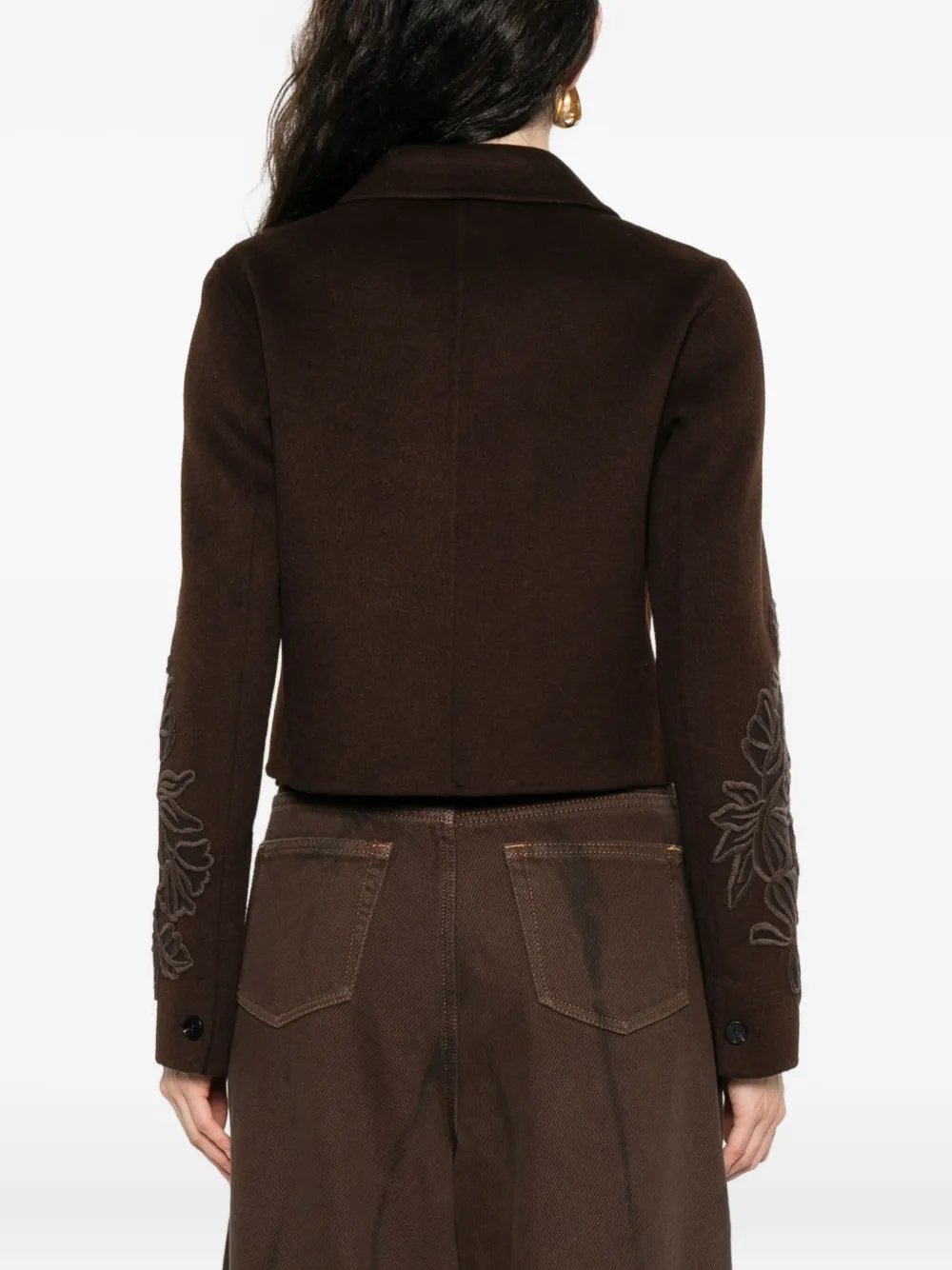 ERMANNO FIRENZE embroidered pocket jacket Bruin