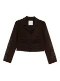 ERMANNO FIRENZE embroidered pocket jacket - Brown