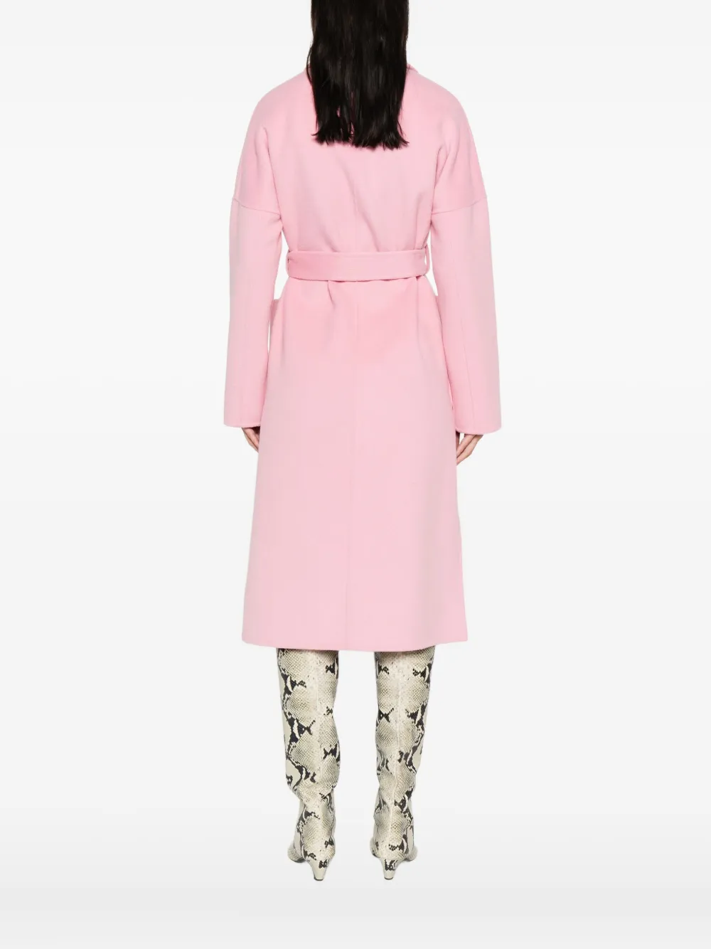 ERMANNO FIRENZE Mantel met ceintuur Roze