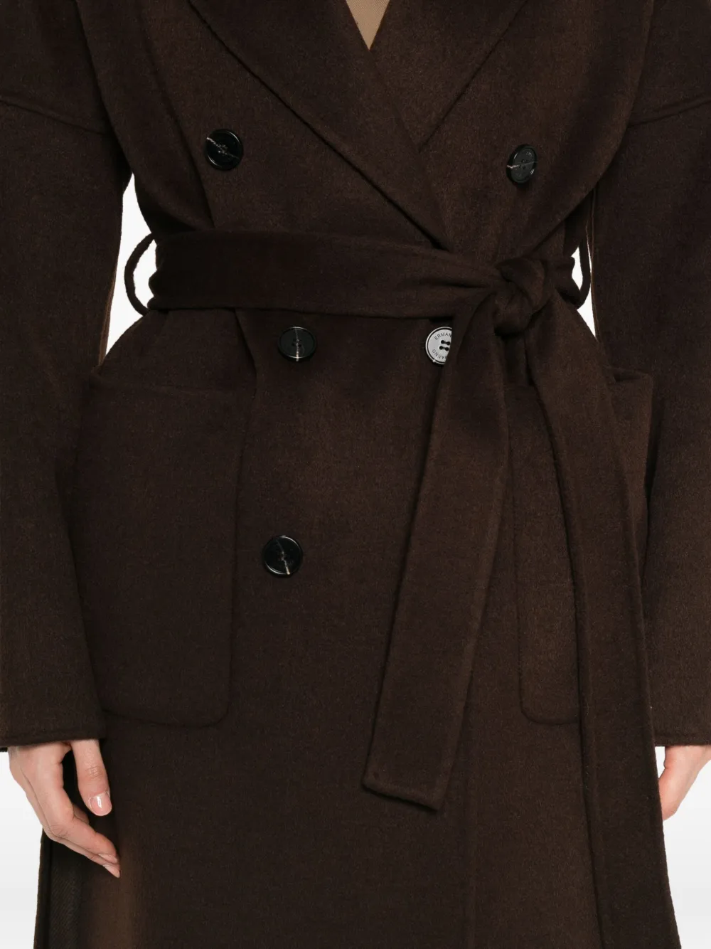 ERMANNO FIRENZE Jas met ceintuur Bruin