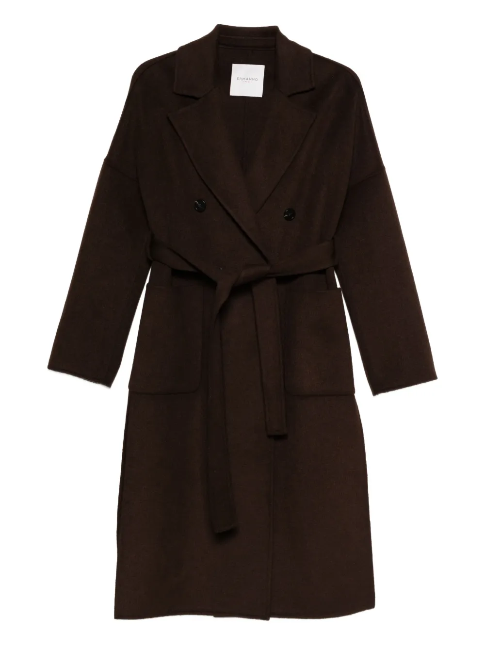 ERMANNO FIRENZE Jas met ceintuur Bruin
