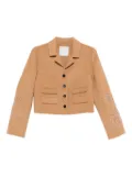 ERMANNO FIRENZE floral-embroidered pocket jacket - Neutrals