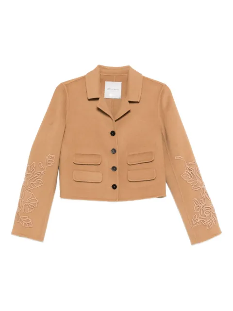 ERMANNO FIRENZE  floral-embroidered pocket jacket