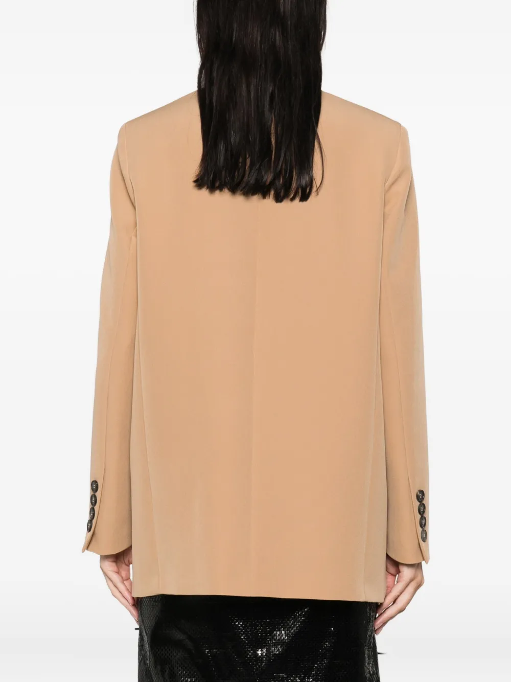 ERMANNO FIRENZE Blazer met enkele knoop en manchetdetail Beige
