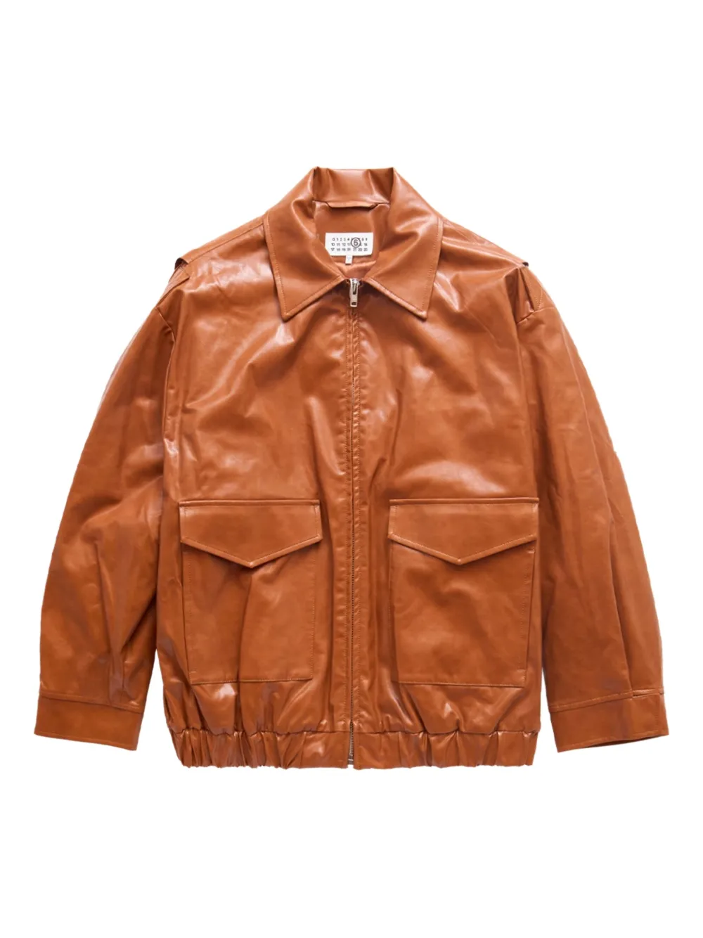 MM6 Maison Margiela Bomberjack van imitatieleer Bruin