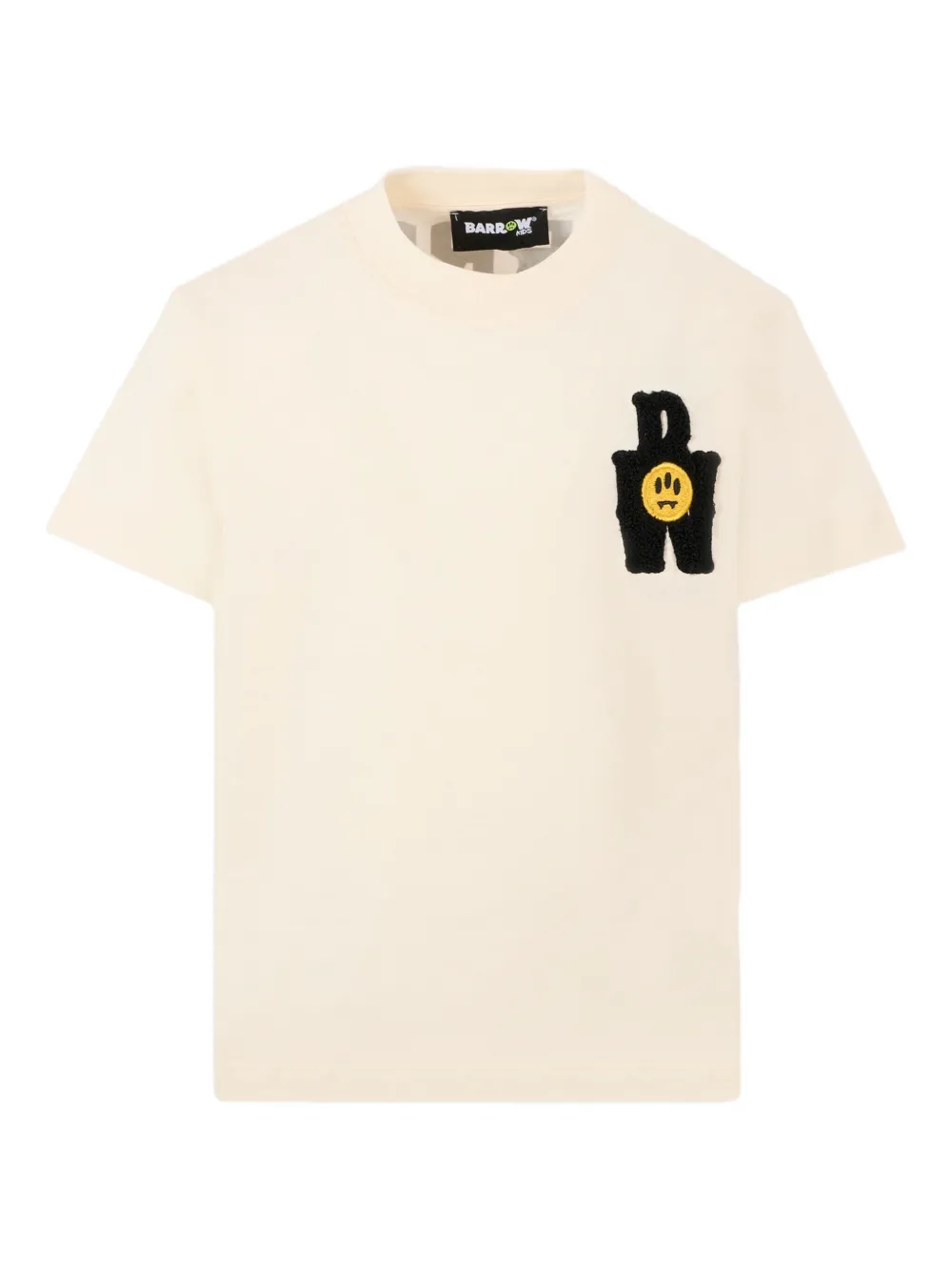 Barrow kids logo-appliqué T-shirt Beige